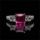 Pink Sapphire Asscher Cut Diamonds
