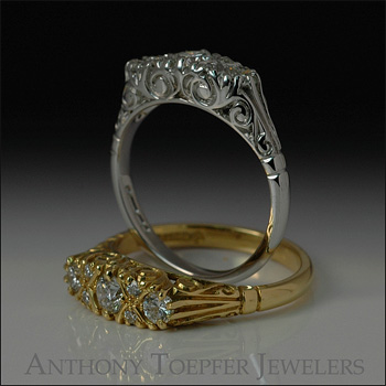 11-Carved Victorian Rings 
