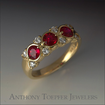 07GR Ruby and Diamond RIng